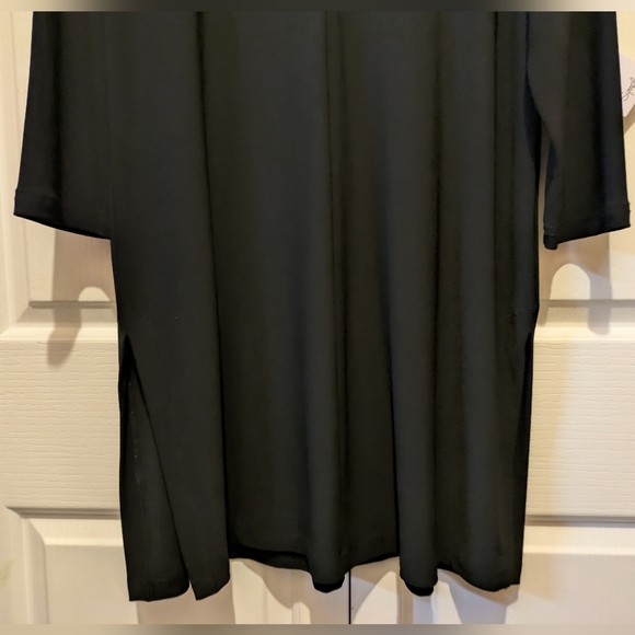 Sympli ReZip Tunic Top Black Size 10 Quarter Zip Neckline New With Tags - Picture 3 of 14